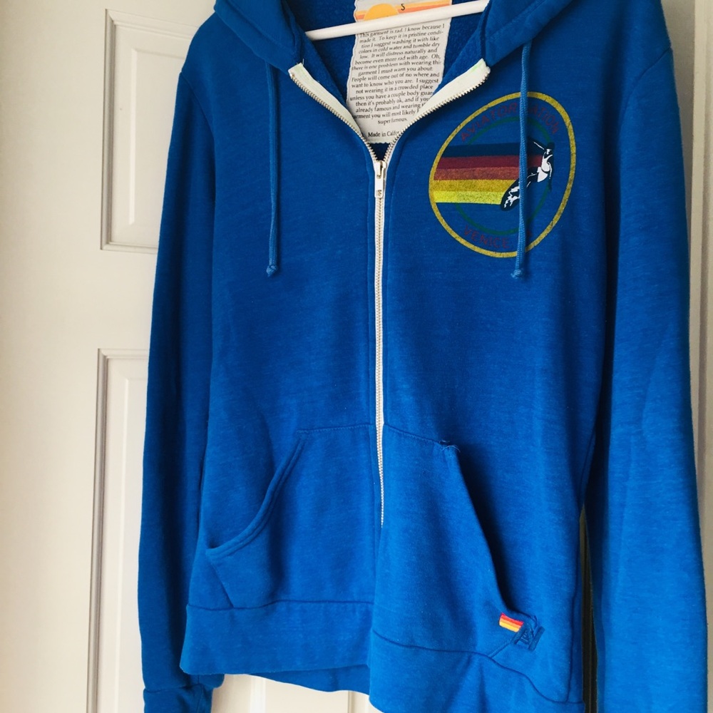 Aviator Nation classic zip Hoodie size small